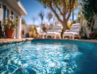 Tranquil Waters Reflect Serenity at Poolside Oasis
