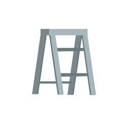 Illustration of a Gray Step Ladder