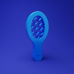 Blue Nail file icon isolated on blue background. Manicure tool. Minimalism concept. 3D render illustration