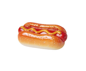 Delicious Hotdog With Mustard and Ketchup Fast Food Joy Unhealthy Junk on transparent background