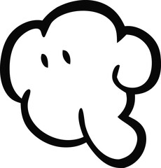 funny elephant cartoon character