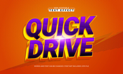 quick drive editable text effect with a fast and speed text style