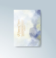 Cards with watercolor background. Design for your cover, date, postcard, banner, logo.