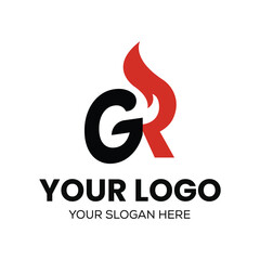 Letter G + Flame Monogram Vector