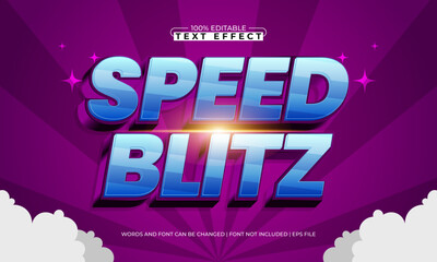 speed blitz editable text effect with a fast and speed text style