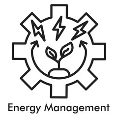 Energy Management Icon - Line Style