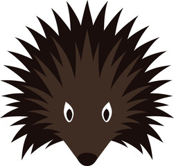 hedgehog cute animal vector illustration