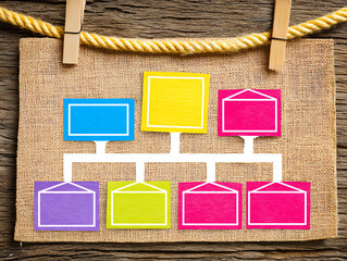 Creative mindmap for brainstorming flow and strategy showcasing logic in colorful layout