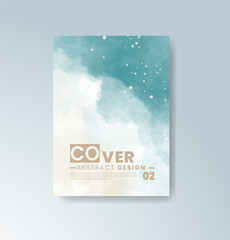 Cards with watercolor background. Design for your cover, date, postcard, banner, logo.