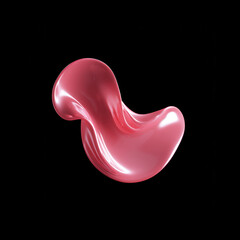 Fototapeta premium Colorful abstract shape on a black background