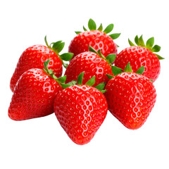 strawberries on white background