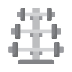 Dumbbell rack Vector Icon which can easily modify or edit