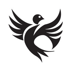 Fototapeta premium Eagle tattoo vector design, a soaring bird illustration symbolizing freedom and peace