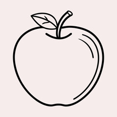 A simple stylized icon of an apple silhouette vector.