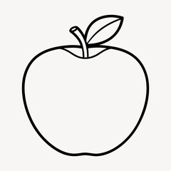 A simple stylized icon of an apple silhouette vector.