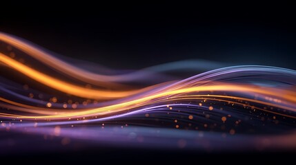 Abstract glowing light trails background wallpaper digital art motion graphics design element modern futuristic