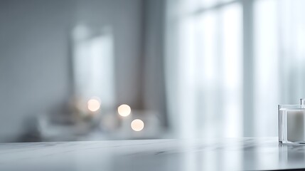 Minimalist home decor ideas white candles and sheer curtains for cozy aesthetic interior design inspiration