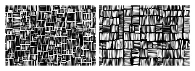 abstract hand drawn hatch block texture seamless background vector pattern shape