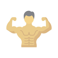 Bodybuilder Vector Icon which can easily modify or edit