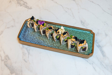 The flexibility of uramaki has led to an astonishing diversity of flavor and texture combinations