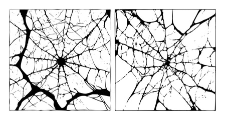 halloween spiderweb background texture cracked glass effect vector pattern shape