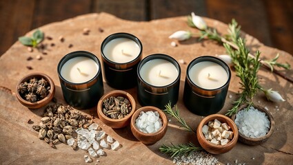 Immerse yourself in serenity with our candles. Hand-poured from natural wax, adorned with rosemary and lavender. Perfect for a cozy evening.