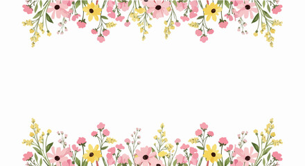 Bright Sunflowers in August Field with Blue Sky – Cheerful Summer Vector Illustration with Copy Space