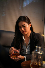 person, whiskey, alcohol, holding, business, glasses, businessman, drink, beverage, hand, fashion, bar, portrait, luxury, drinking, suit, indoor, elegant, brandy, background, businessperson, alone, ge