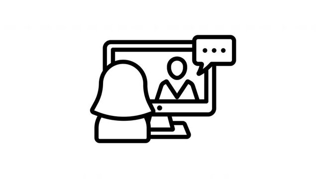 Animated Virtual Job Interview Scene
