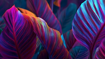 Colorful leaf plant art print vibrant foliage botanical illustration nature photography poster design wallpaper
