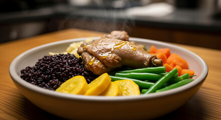 grilled chicken with vegetables