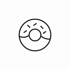 donut snack icon sign vector