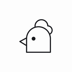 farm chicken animal icon sign vector