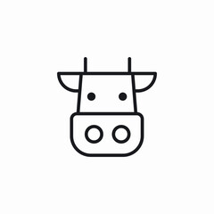 farm cow icon sign vector