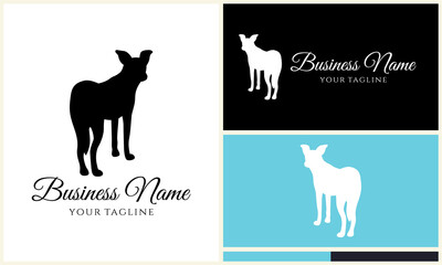 Obraz premium Dog Silhouette Logo Design Variations.