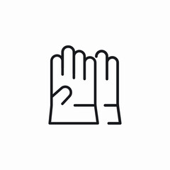 gardening gloves icon sign vector