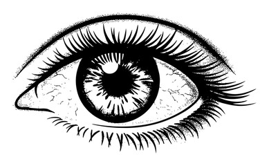 mystical all seeing eye vintage tattoo style vector sketch