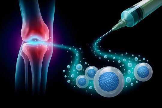 Stem Cell Injection for Knee Joint Repair and Regeneration in Advanced Medical Treatment Procedure