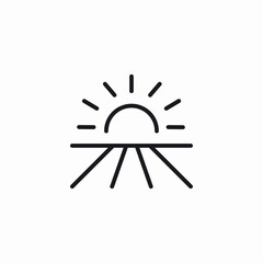 sunny field icon sign vector