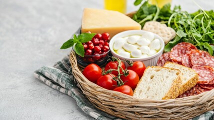 Outdoor Picnic Displaying Balanced Meals with Fresh Ingredients and Appetizing Treats