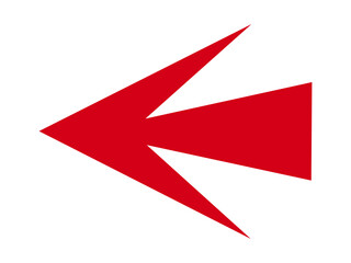 red arrow on white