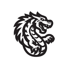 A fierce lion head tattoo design, ideal for a wild animal mascot or tribal illustration, features a powerful silhouette and artistic detailing