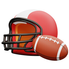 3D American Football Icon