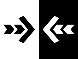 Arrow with traingle blocks