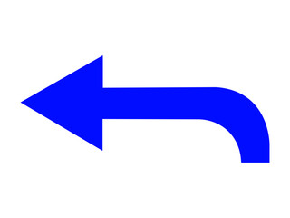 blue arrow isolated on white