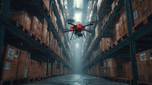 Autonomous Drone Scanning QR Coded Packages in Warehouse Environment