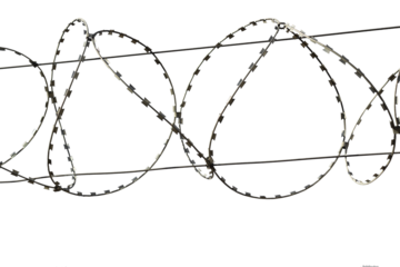 sharp spikes against a clear blue sky, creating a sense of security and protection, emphasizing boundaries and safety measures in urban environments