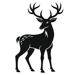 Fototapeta premium Silhouetted Deer