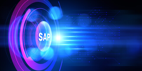 SAP Business process automation software technology concept.