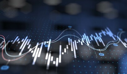 Obraz premium Advanced Financial Chart Visualization for Market Trend Analysis.